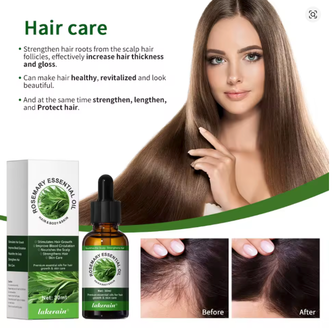 Rosemary™ Hair Growth Oil – Organic Scalp Strengthening & Nourishing Formula for Shiny, Healthy Hair