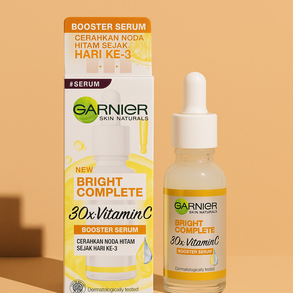 Garnier Vitamin C + Niacinamide Brightening Serum 30ml – Fade Acne Marks, Even Skin Tone