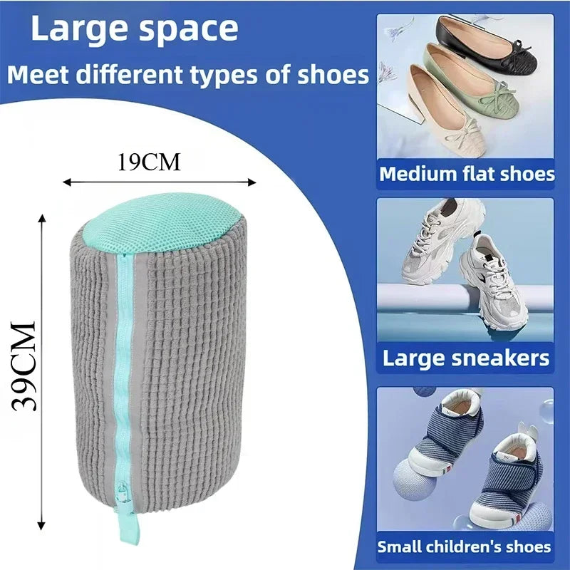 ShoeShield™ Wash & Dry Bag – Soft Fiber, Machine Washable, Adjustable Strap