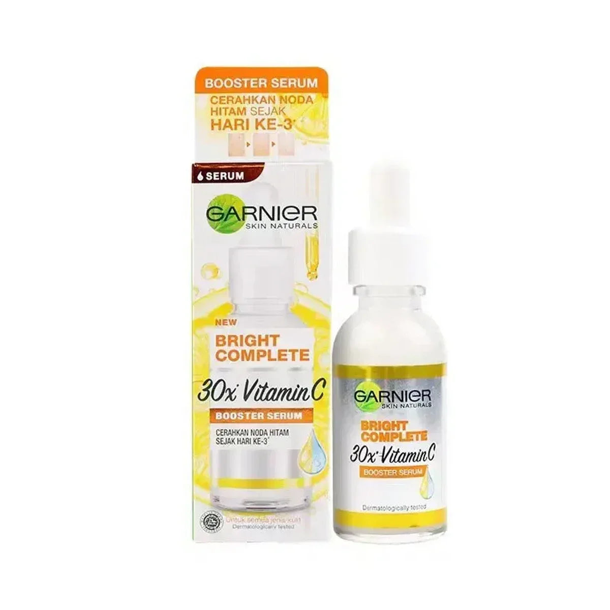 Garnier Vitamin C + Niacinamide Brightening Serum 30ml – Fade Acne Marks, Even Skin Tone